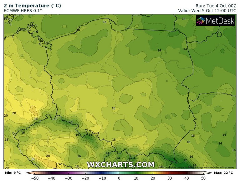 Temperatura miejscami sięgnie ok. 20 st. C