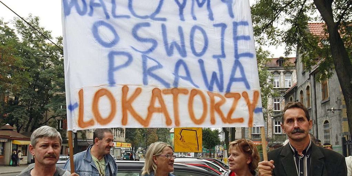 Protest lokatorów w Zabrzu