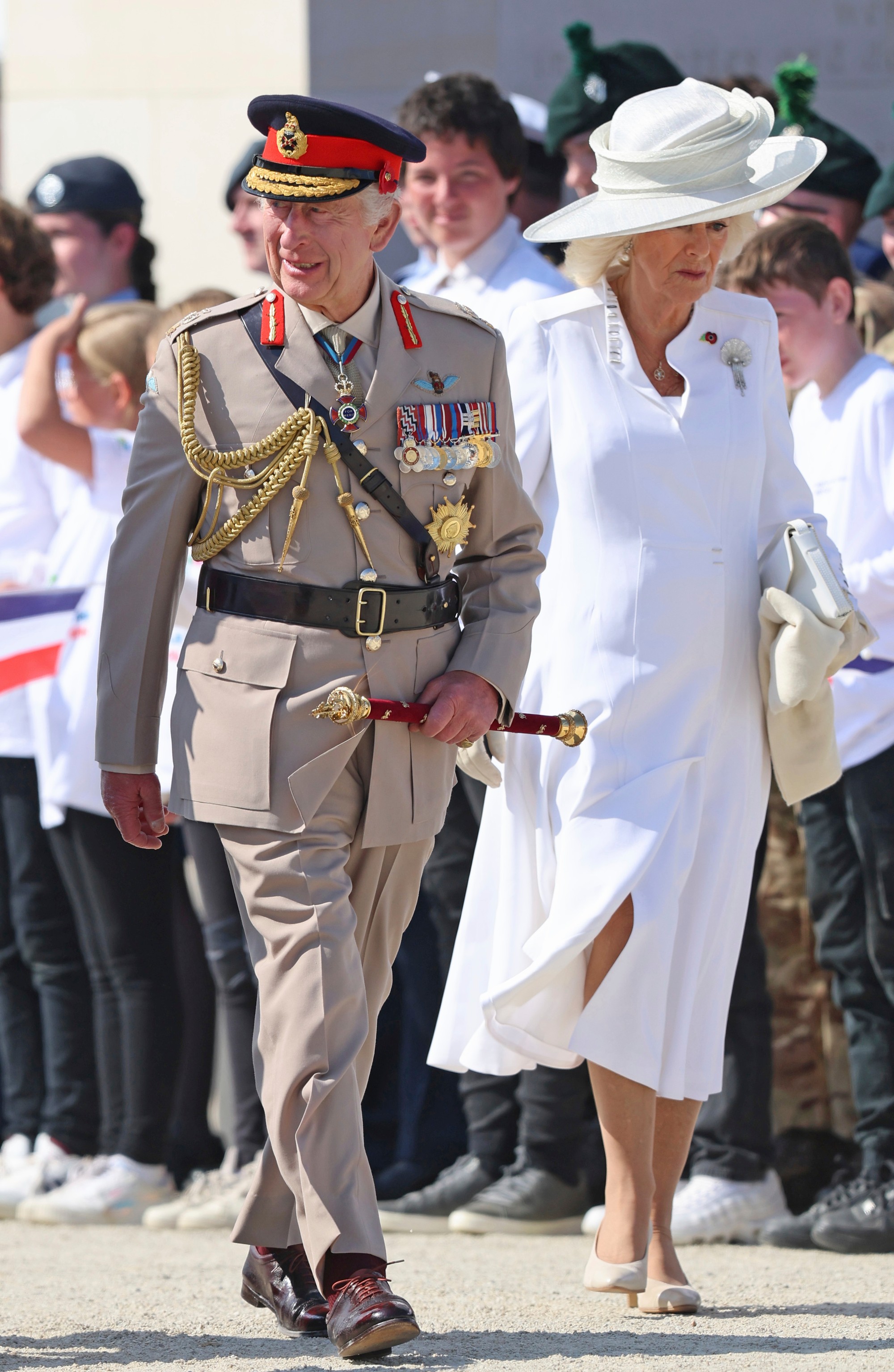 Britský kráľ Karol III. a jeho manželka kráľovná Kamila.