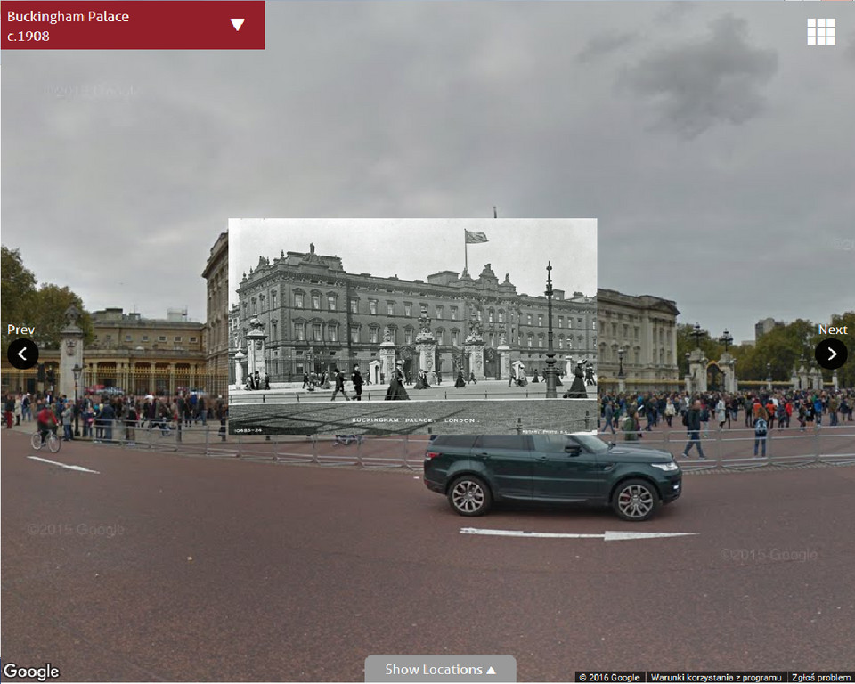 Londyn dawniej i dziś - Pałac Buckingham 