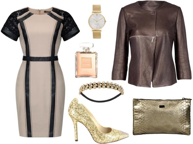 Sukienka - CristinaEffe/cristinaeffe.com, buty - Menbur/menbur.pl, torebka- Antbag by Ania/antbags.pl, kurtka - Boca/boca.pl, perfumy - Coco Chanel, opaska do włosów - Tkmaxx/tkmaxx.pl, zegarek - Tkmaxx/tkmaxx.pl