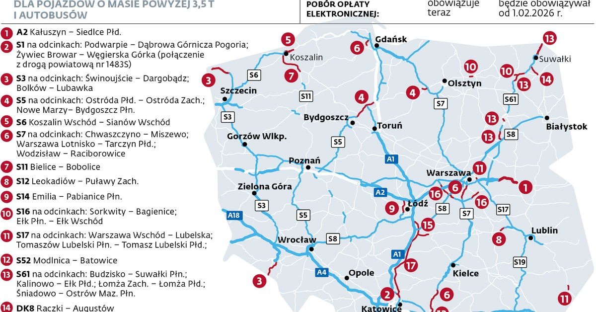 Więcej dróg płatnych i wzrost stawek. Wpływy z e-toll mocno wzrosną