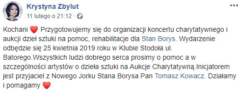 Krystyna Zbylut na Facebooku