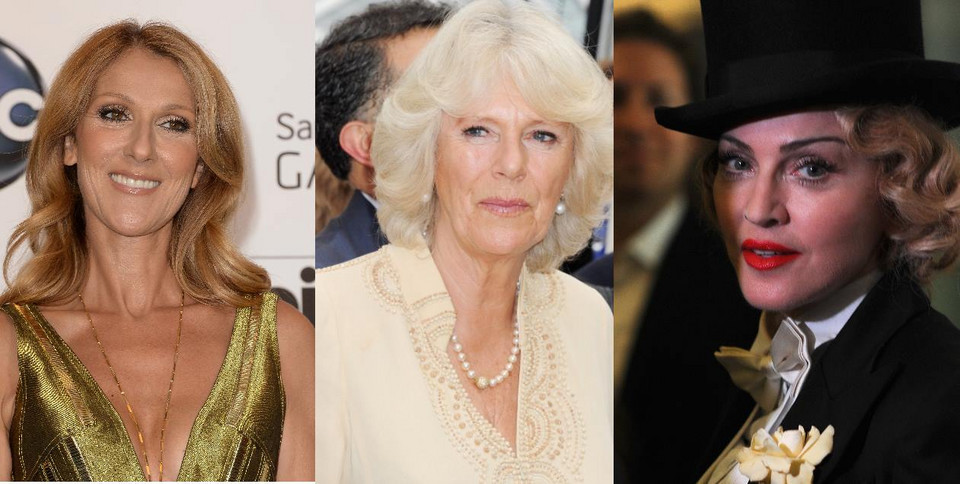 Celine Dion, Księżna Camilla, Madonna