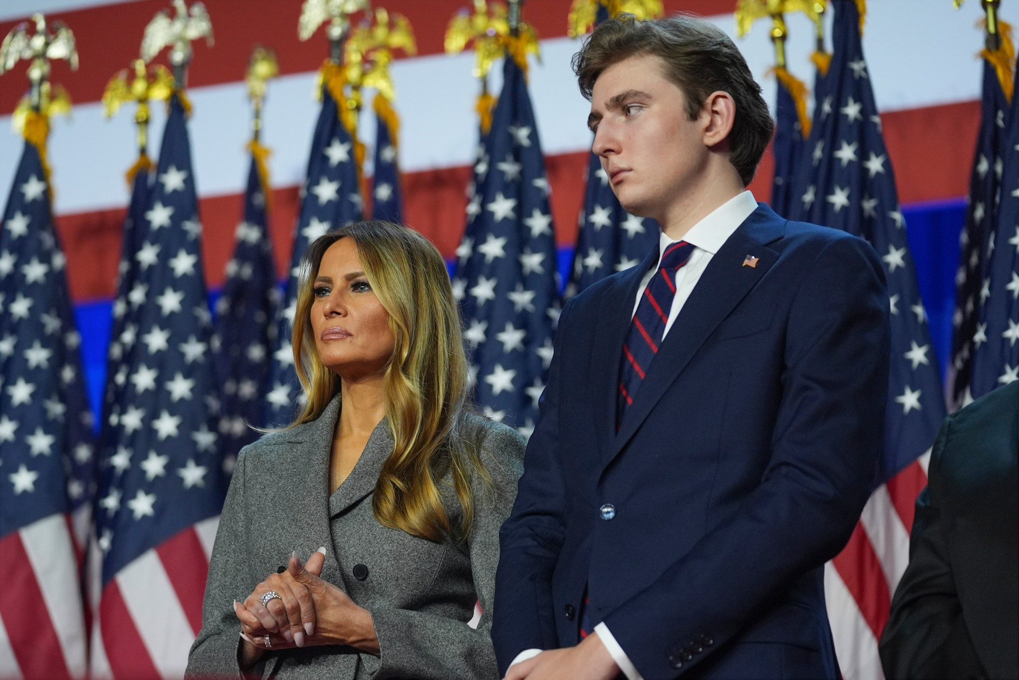 Melania Trump a Barron Trump.