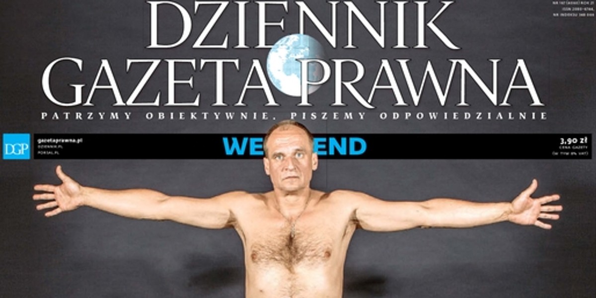 Kukiz jak Jezus na okładce dziennika gazety prawnej