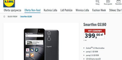 Black Friday 2017 w Lidlu: smartfon za 400 zł!