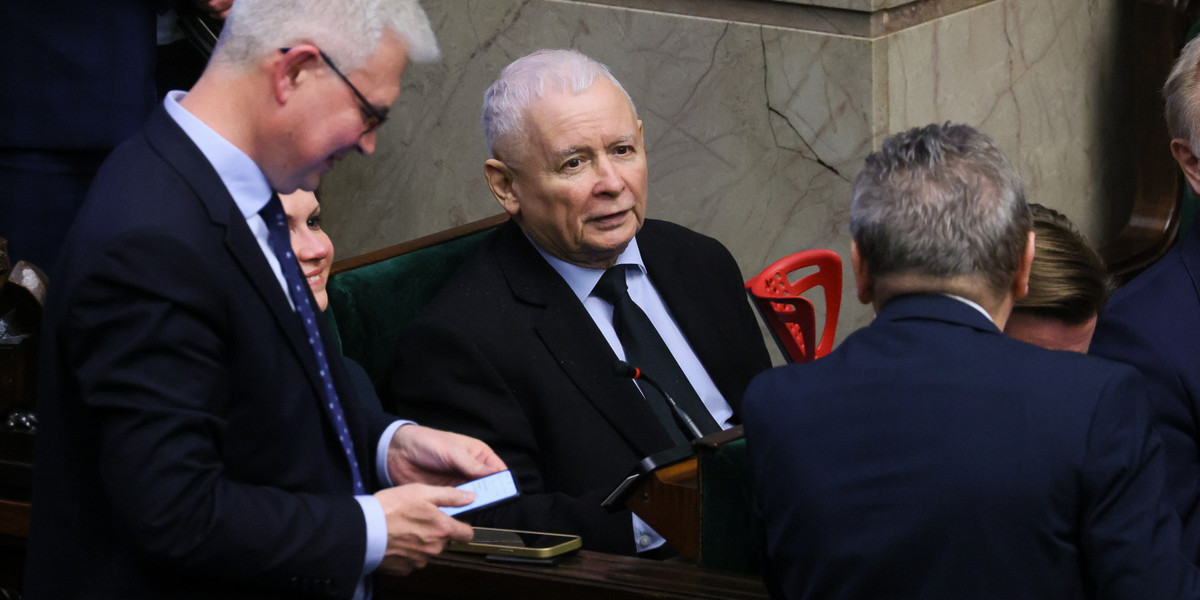 Prezes PiS Jarosław Kaczyński podczas debaty w Sejmie. Sejm wyrzucił w piątek do kosza ustawę o jakości zdrowia 