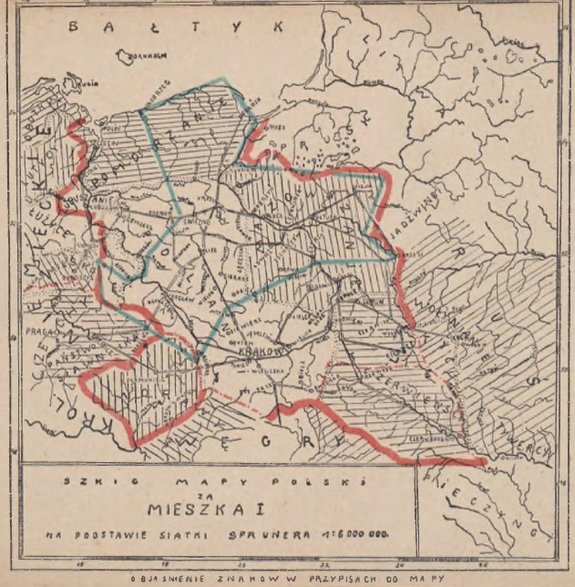 Polska za panowania Mieszka I według Stanisława Zakrzewskiego („Mieszko I jako budowniczy państwa polskiego”, Warszawa, 1921)