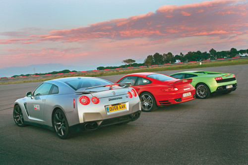 Lamborghini Gallardo kontra Porsche 911 Turbo i Nissan GTR - Porównanie supersportowych 4x4