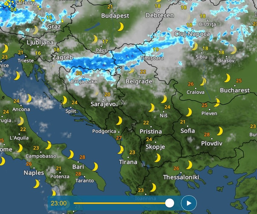 Nevreme zahvata Vojvodinu u 23h