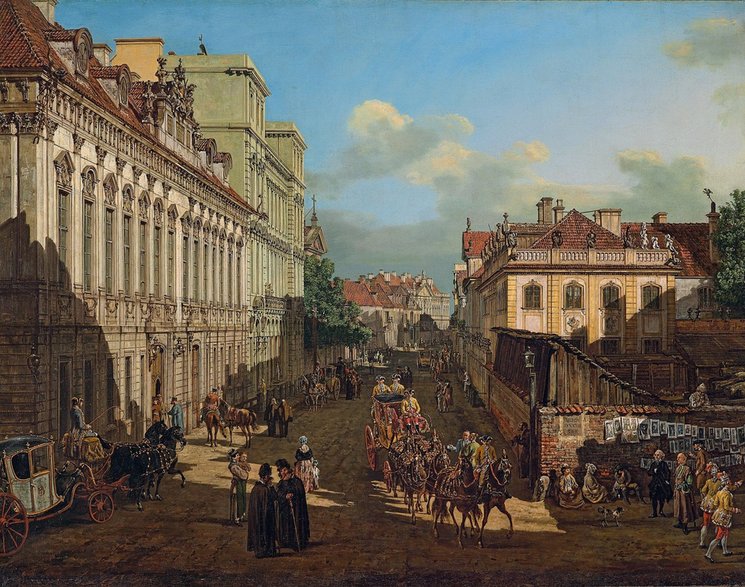 Ulica Miodowa w Warszawie, obraz Bernardo Belotto, 1777 r.