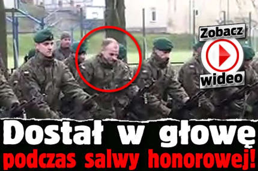 Dostał w głowę podczas salwy honorowej!