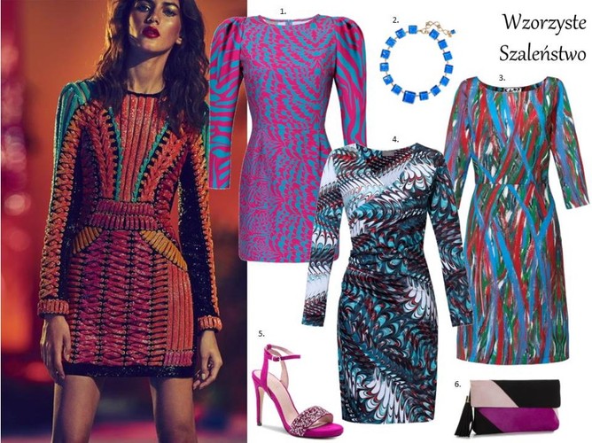 STYLIZACJE na andrzejki 2019: 1. Sukienka – Cosel/cosel.moda, 2. Naszyjnik – TK Maxx, 3. Sukienka – Kamy made in Krakow/kamydesign.pl, 4. Sukienka – Cosel/cosel.moda, 5. Szpilki – Menbur/menbur.pl, 6. Torebka- Menbur/menbur.pl