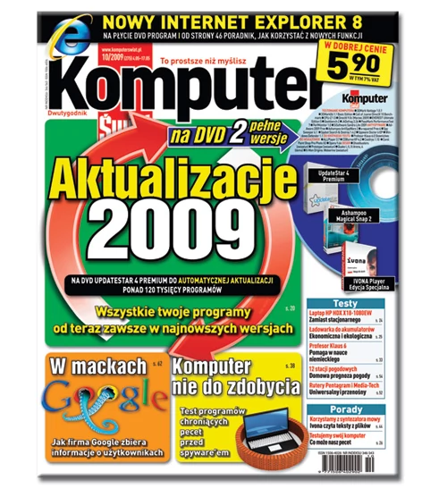 W Komputer Świecie 10/2009 znajdziemy obszerny raport, jak i po co firma Google bez przerwy zbiera o nas informacje