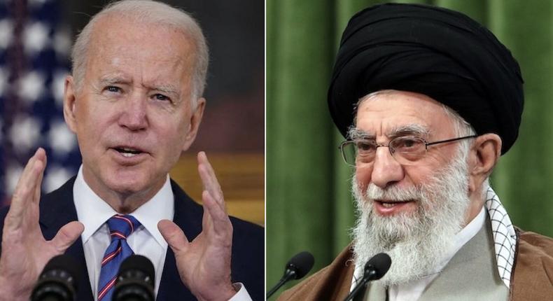 President Joe Biden and Iranian Supreme Leader Ali Khamenei.
