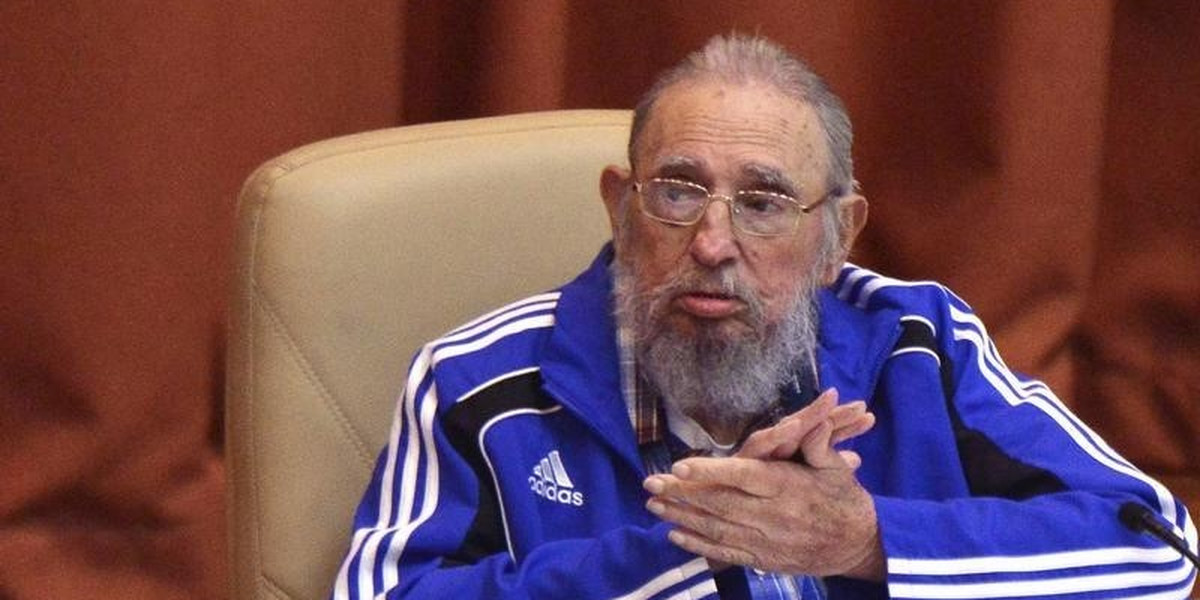 Cuba's former president Fidel Castro attends the closing ceremony of the seventh Cuban Communist Party (PCC) congress in Havana