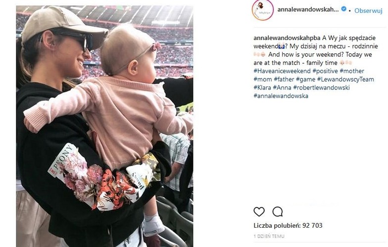Anna Lewandowska z córką Klarą