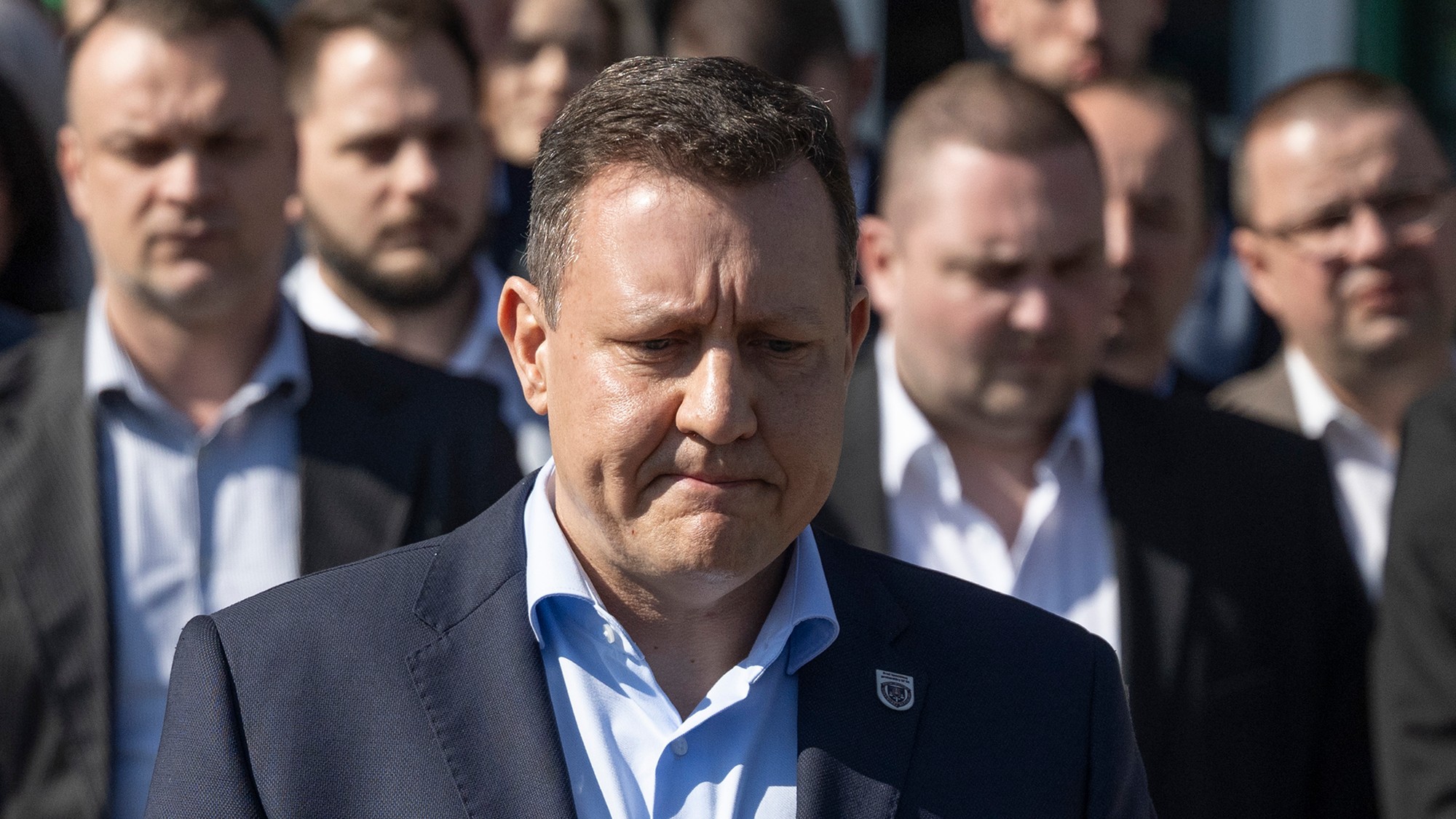 Na snímke špeciálny prokurátor Daniel Lipšic a ďalší prokurátori ÚŠP počas tlačovej konferencie Úradu špeciálnej prokuratúry