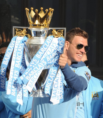 Piłkarze Manchesteru City fetują zdobycie mistrzostwa Anglii