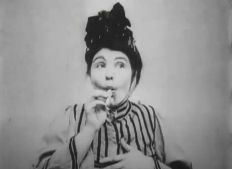 Kadr filmu &quot;Madame’s Cravings&quot; z 1906 r. Fot. Screen YouTube