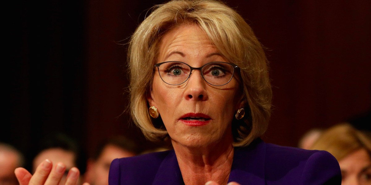 Betsy DeVos compared school choice to taking Uber over a taxi — here's why that could be troubling