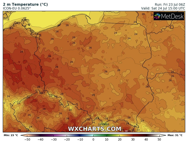 Czeka nas gorąca sobota