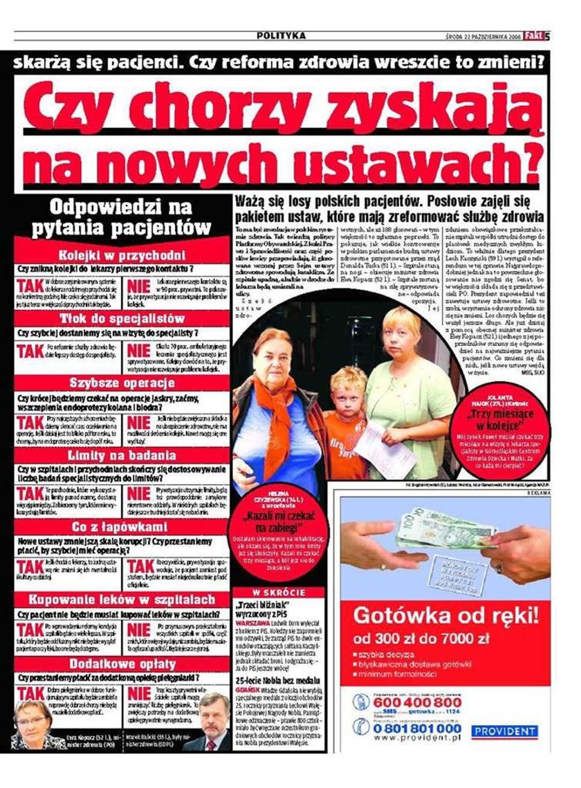 Co chorzy zyskają na nowych ustawach