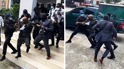 DSS operatives and prison officials fight over Godwin Emefiele's custody. [Channels TV]