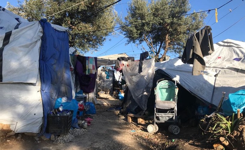 Obóz Moria na wyspie Lesbos