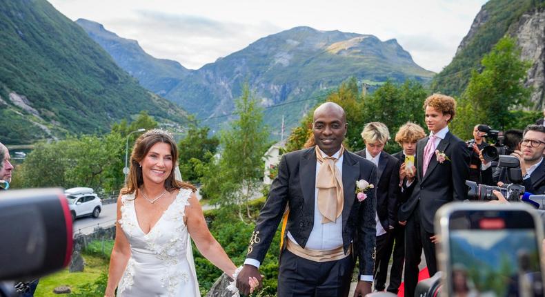 Princess Mrtha Louise of Norway married Durek Verrett.Cornelius Poppe/NTB/AFP via Getty Images