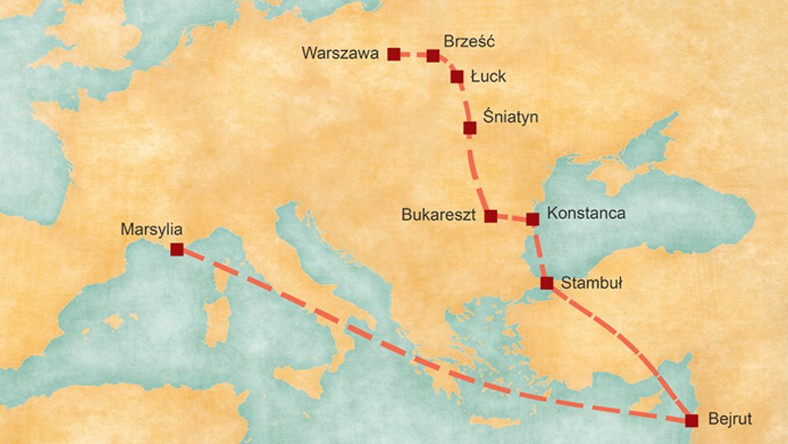 Trasa ewakuacji polskiego złota