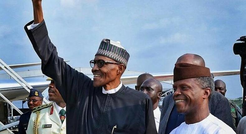 President Buhari with Vice President Yemi Osinbajo