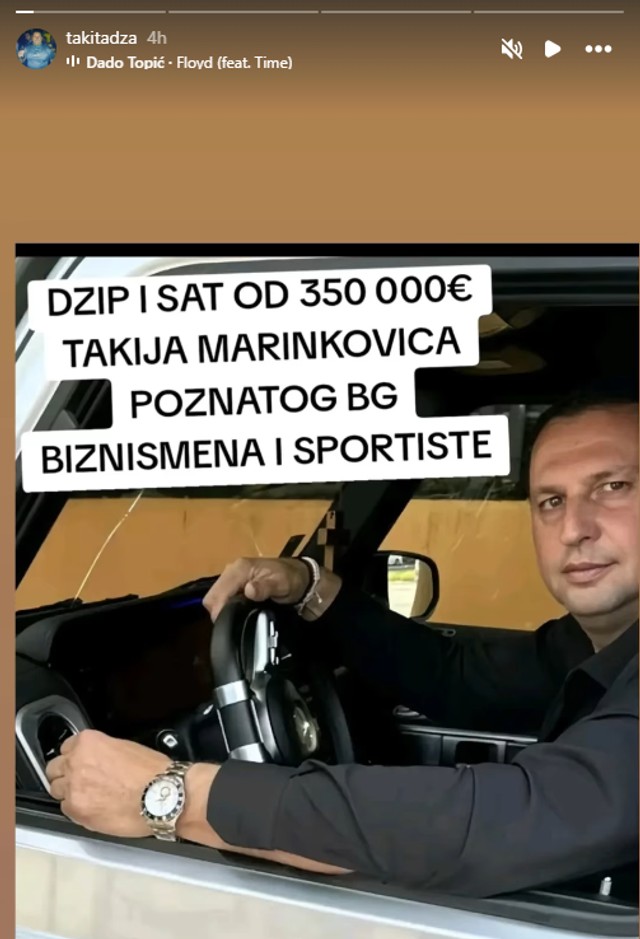 Radomir Marinković Taki (Foto: Instagram/takitadza)