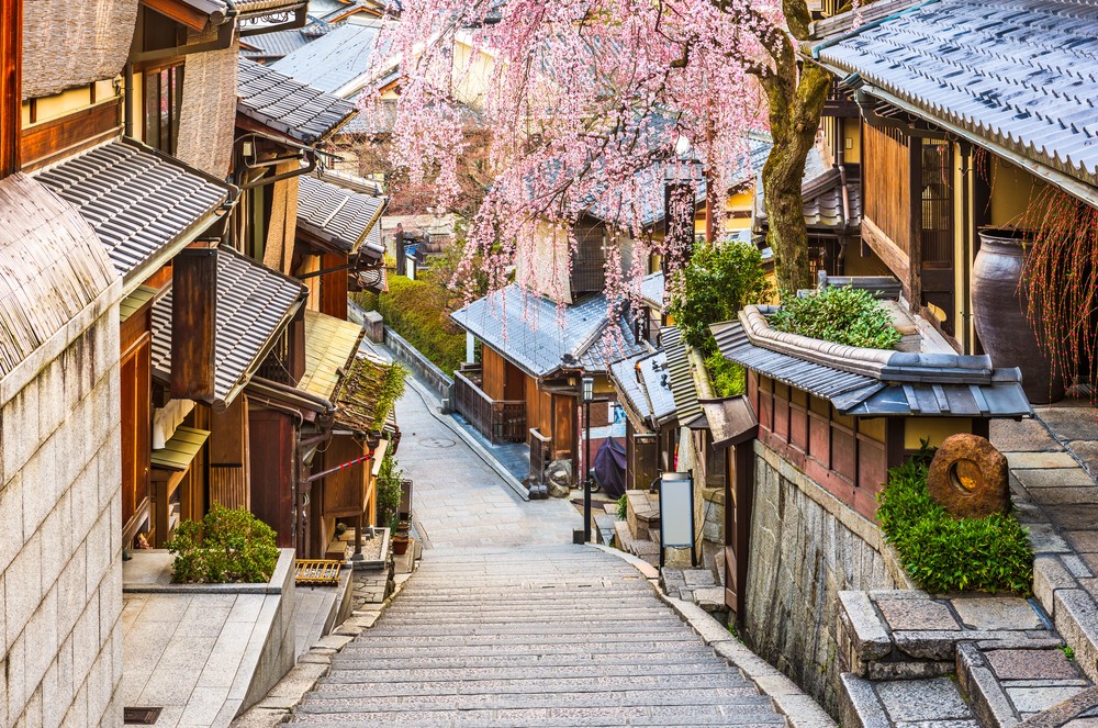 Kjóto, bývalé hlavné mesto Japonska.