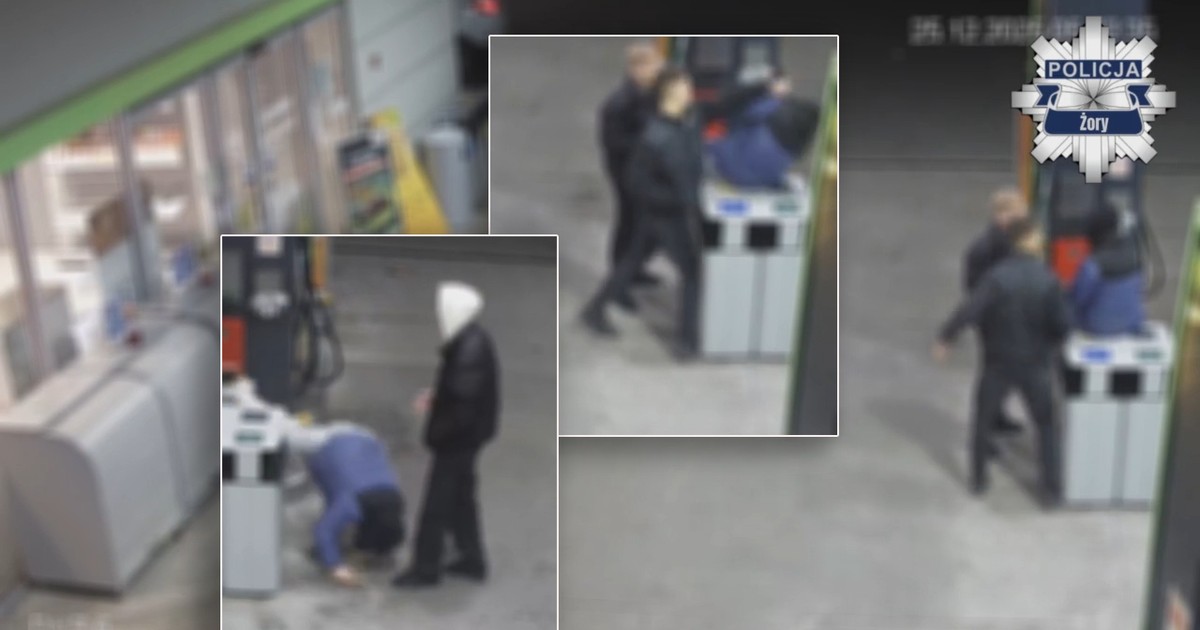 Przerażające sceny na stacji paliw w Żorach