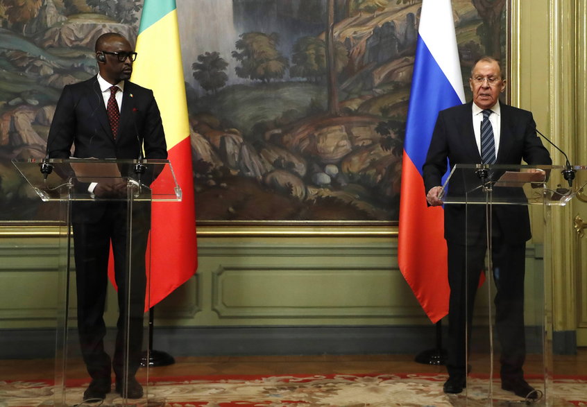 Ministrowie spraw zagranicznych Mali i Rosji, Abdoulaye Diop i Siergiej Ławrow. Moskwa, 28 lutego br.