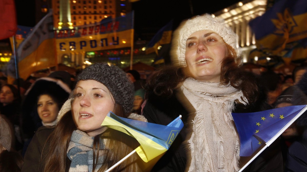 Ukraina Kijów Majdan Niepodległości protest