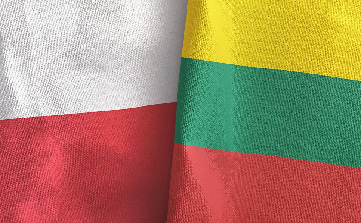 Flagi Polski i Litwy