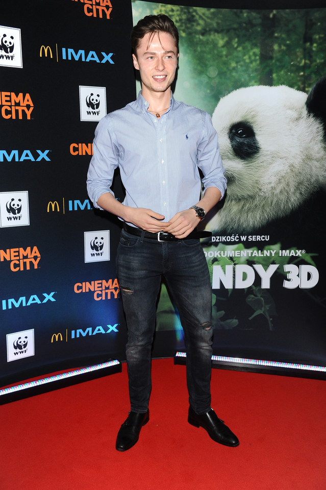 Patryk Pniewski na premierze filmu "Pandy 3D"