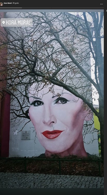 Mural Kory zniszczony 