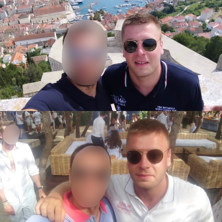 Matej Periš sa prijateljem