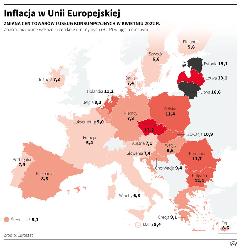 Inflacja w UE.
