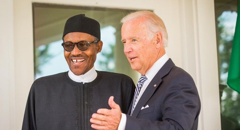 President Muhammadu Buhari meets with Joe Biden In 2015 (Presidency)