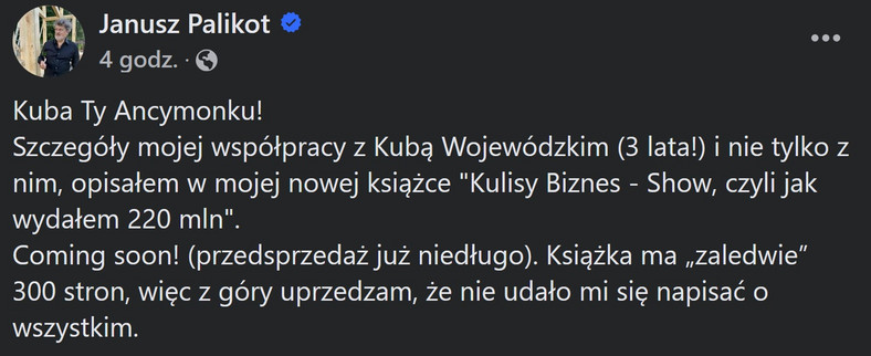 Janusz Palikot na Facebooku