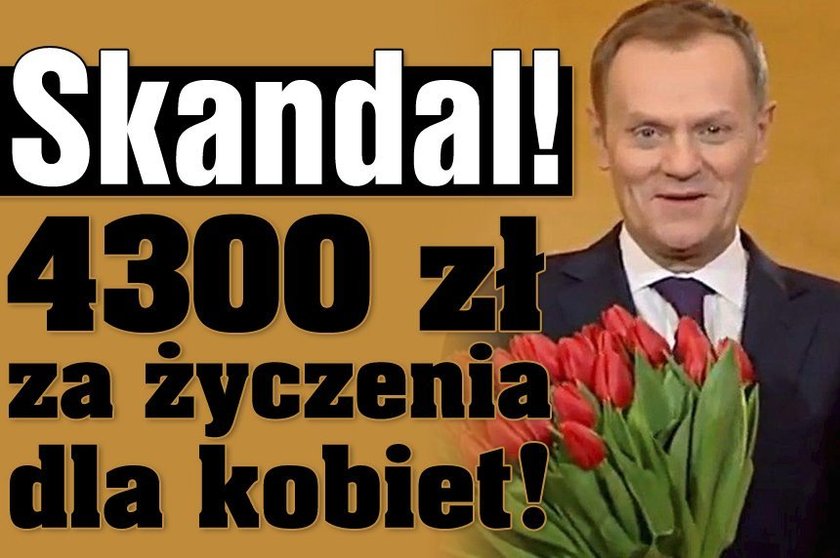 Skandal! 4300 zł za życzenia od premiera!