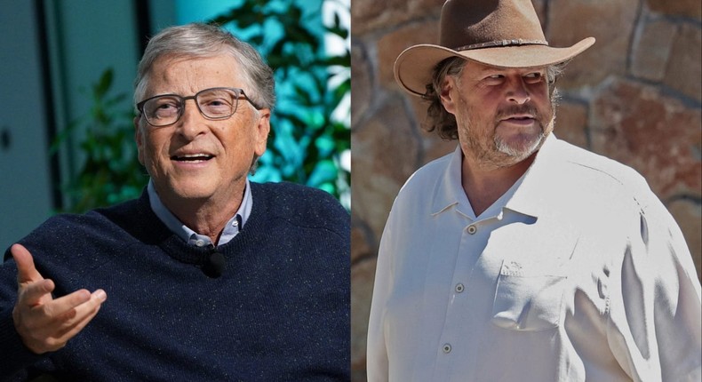 Gates and Benioff disagree on the best way to address climate change.Bennett Raglin/Getty Images, Kevin Dietsch/Getty Images