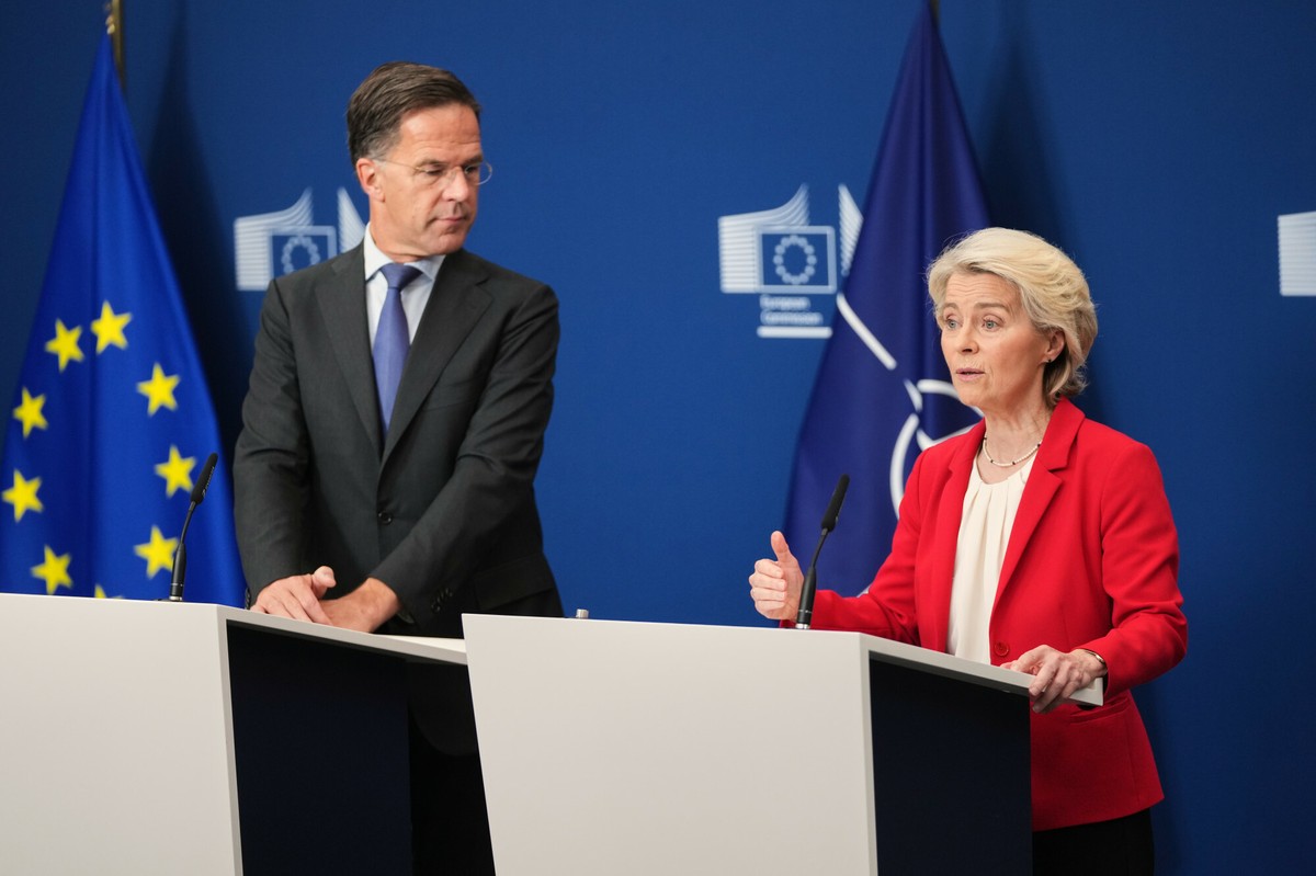 Wspólna konferencja szefowej KE i szefa NATO. Mówili o "murze dronowym" nad Polską