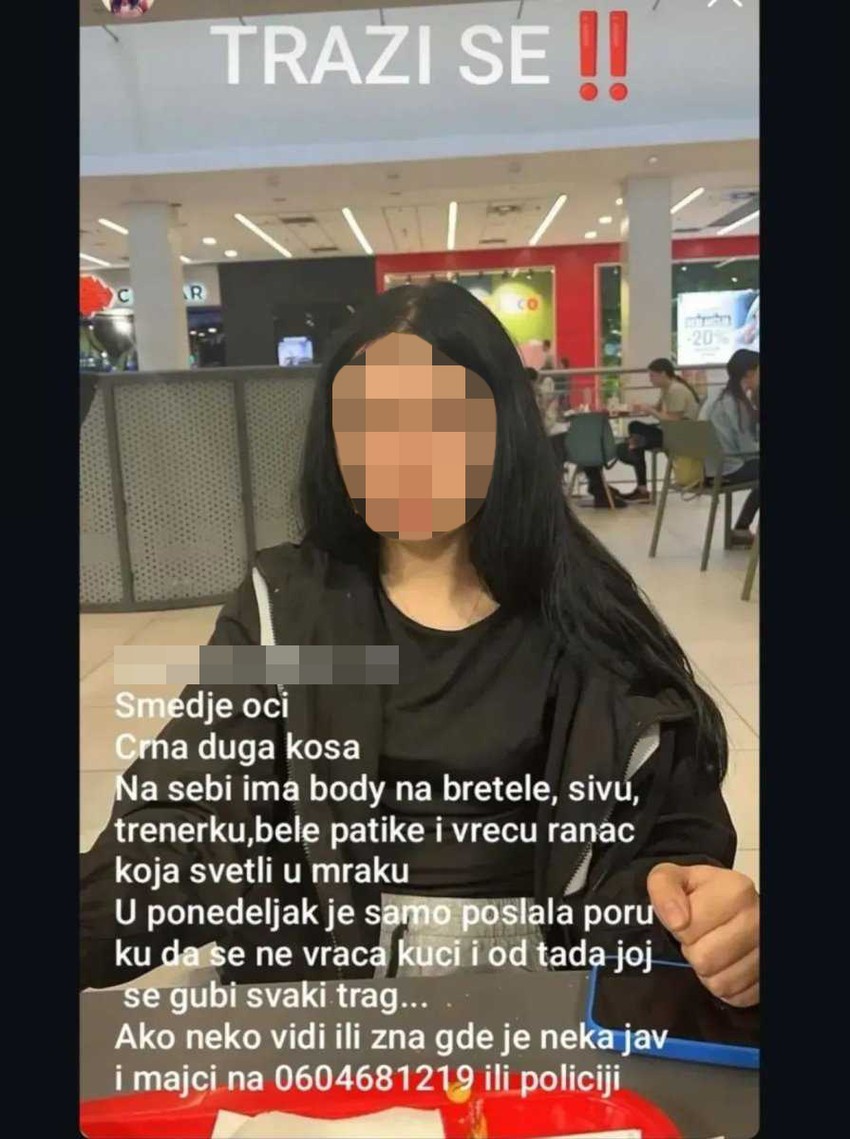 Nestala tinejdžerka