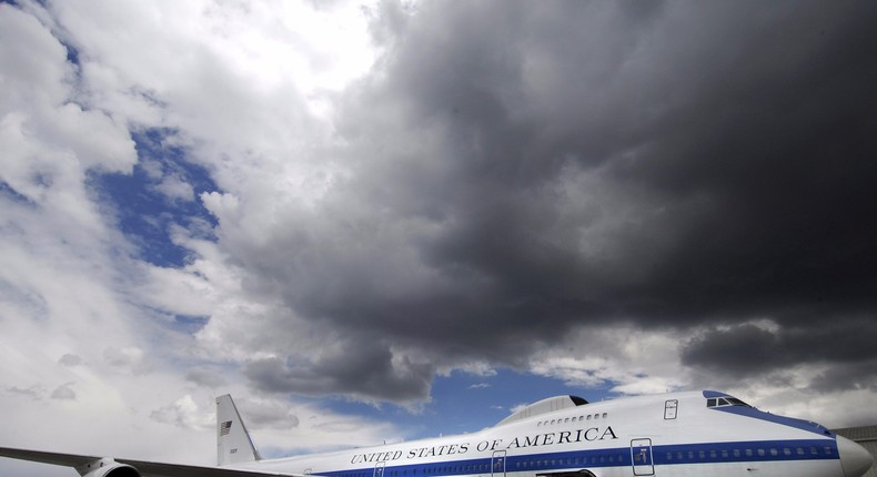 A Boeing E-4B at Bogota Airport in Colombia.